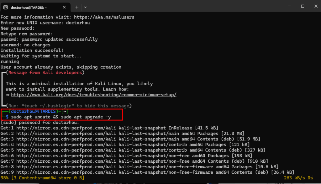 Kali Instal Wsl Arabic 3