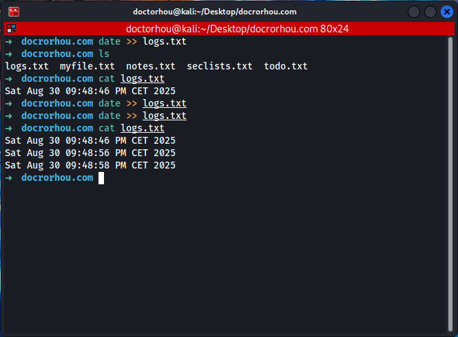 Linux Redirection Files Arabic