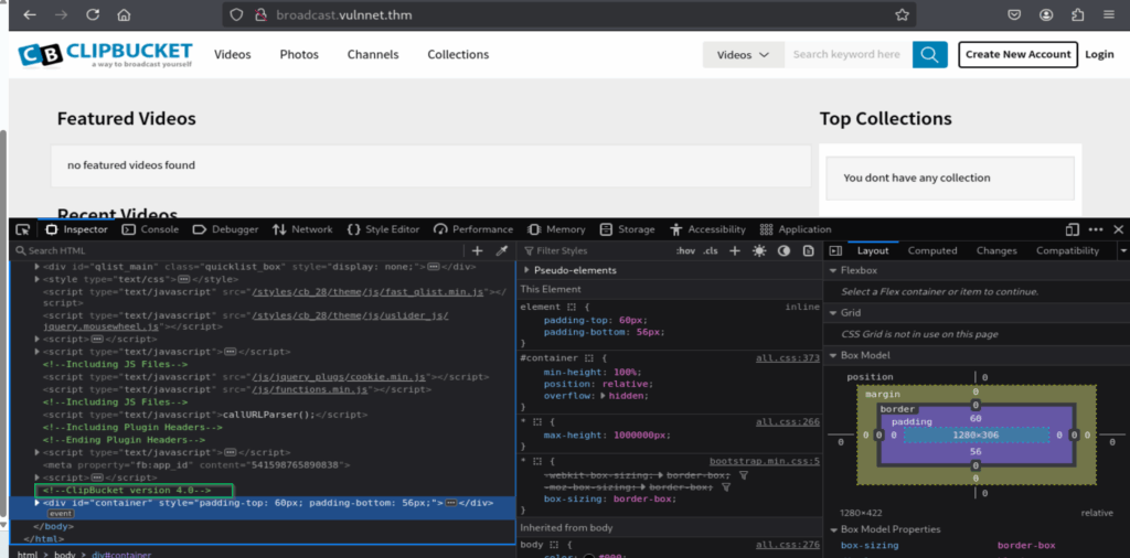 Thm Vulnnet Clipbucket Version