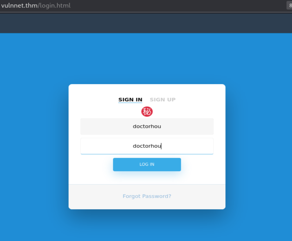 Thm Vulnnet Login